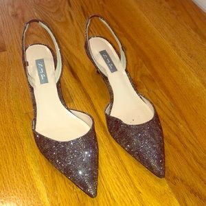 SJP leopard print kitten heels